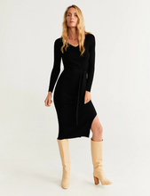 Belt Ribbed Dress